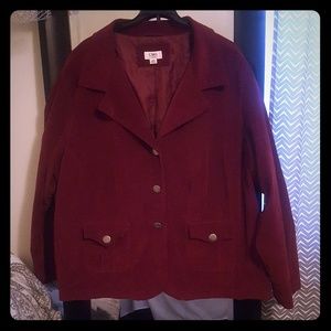 Burgundy Corduroy Coat